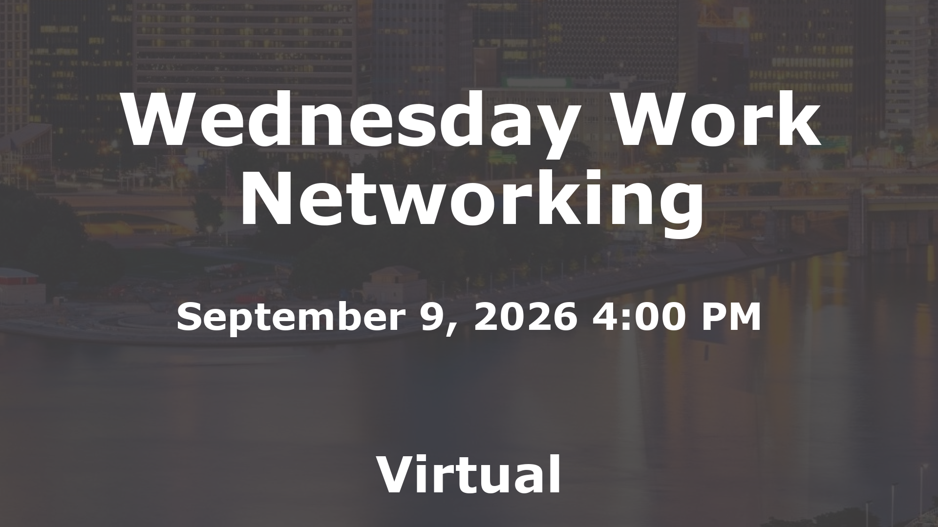 Wednesday Work Networking event image
